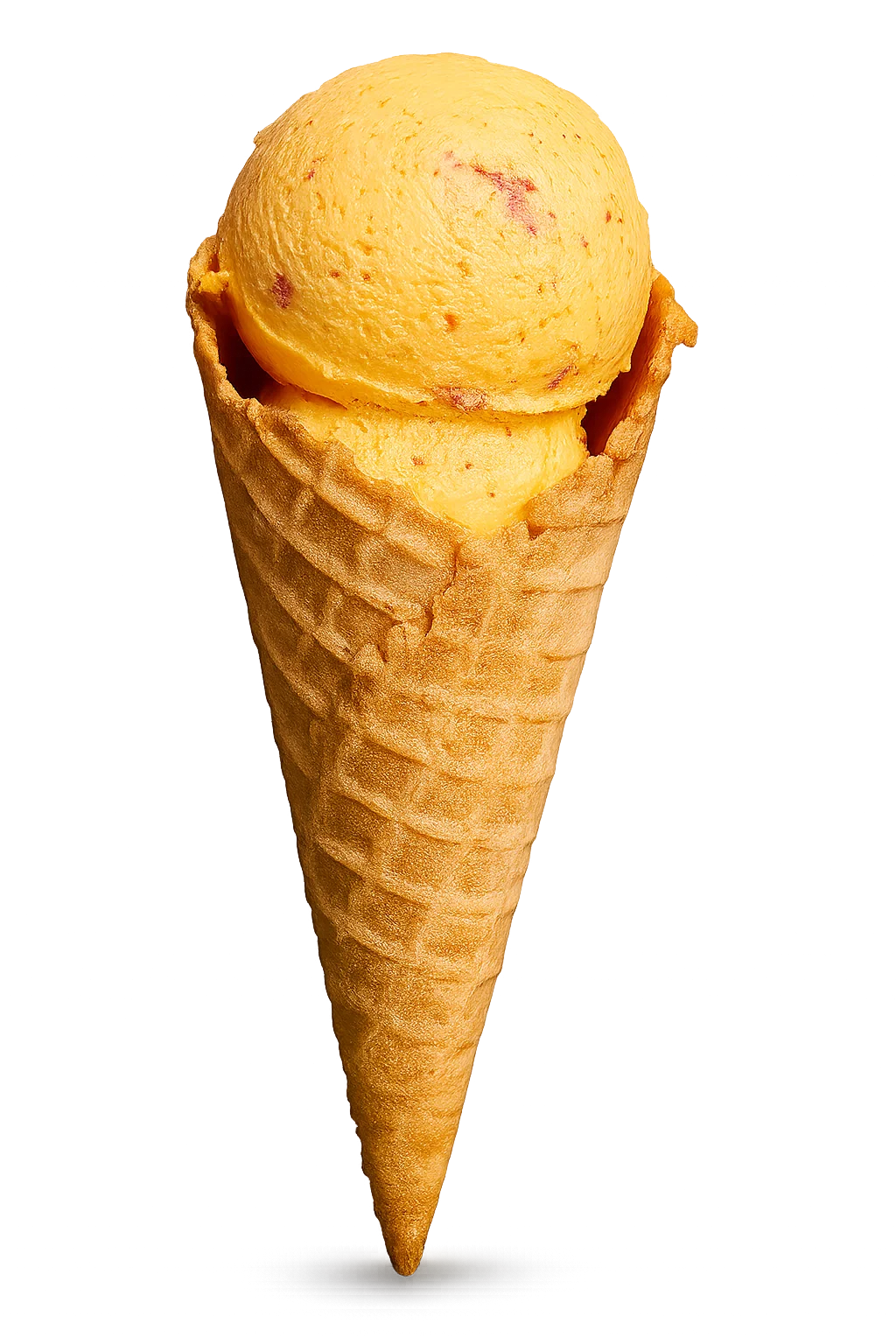 Safran Rose Safran und Rosen Eiskugel in der Waffel