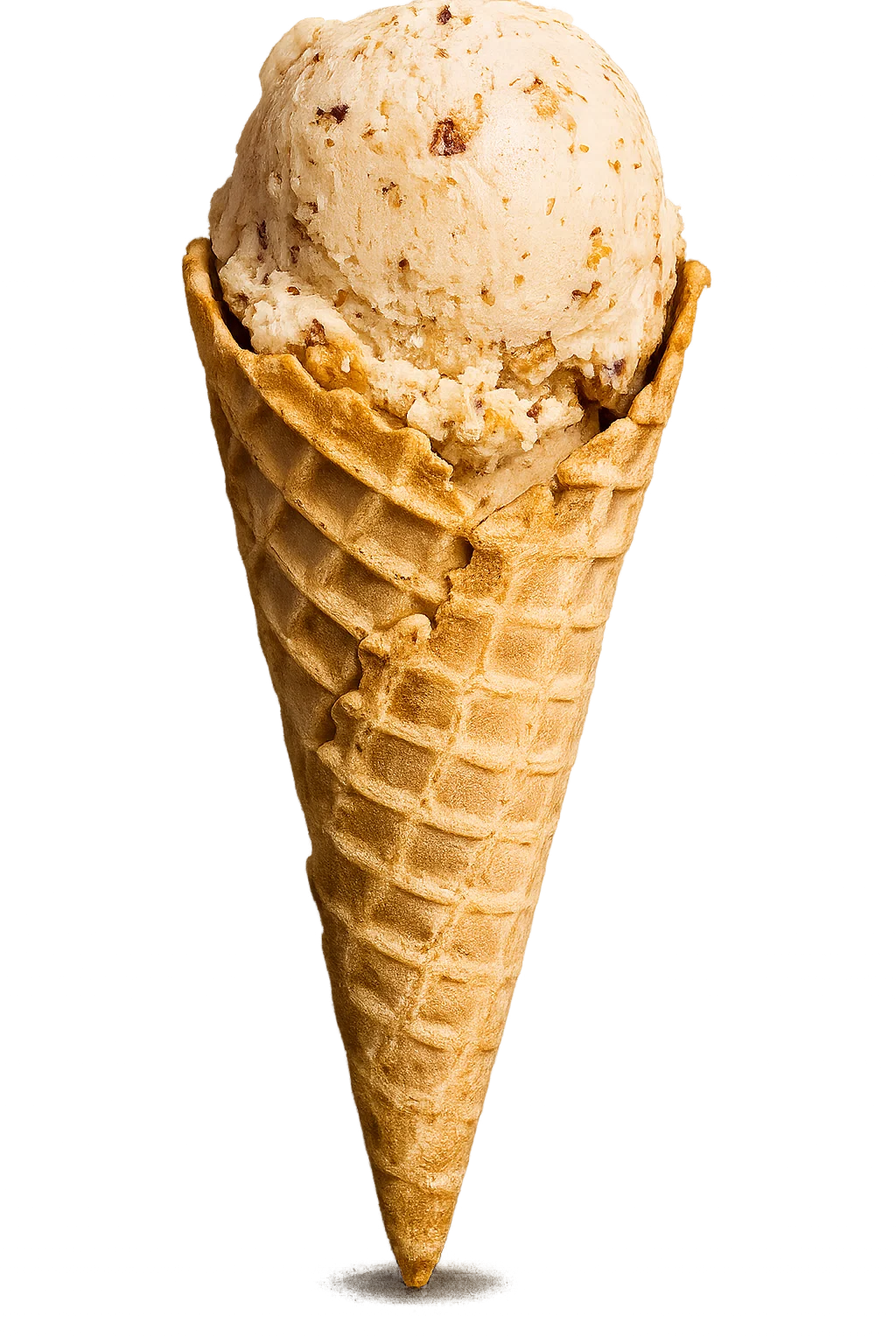 Wallnuss Feige Eiskugel in der Waffel